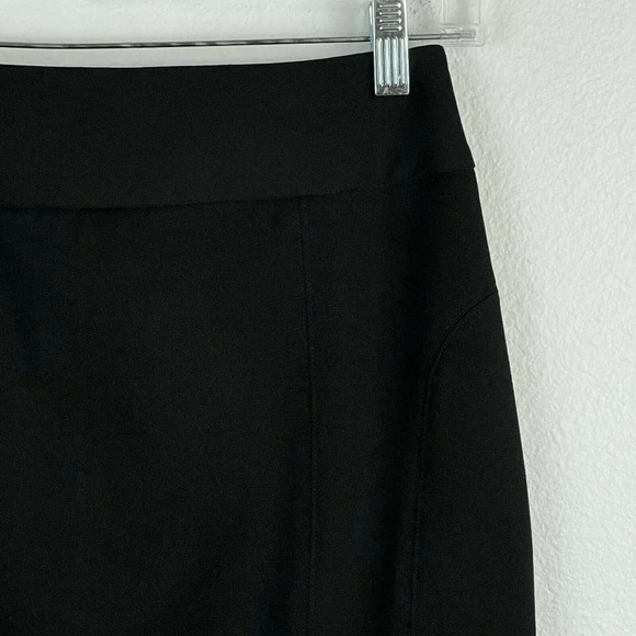 EXPRESS Skirt Womens Size 0 Pencil-Straight Seamed Back Vent Mini Stretch Black - Picture 3 of 7